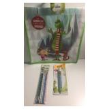 Grinch lot- Includes ink pen, pencils, and bag
