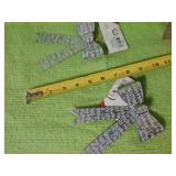 2 Metal Bow Christmas Ornaments