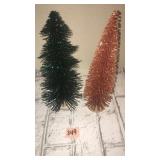 2 count Holliday bottle brush trees