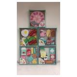 5 sets wooden play food