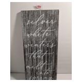 Wooden winter sign - 15in tall