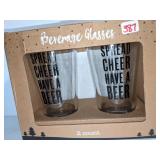 Holiday beverage glasses