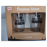 Holiday beverage glasses