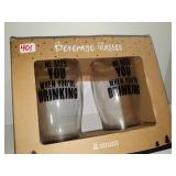 Holiday beverage glasses 2 count