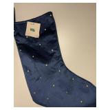 Navy & Gold Holiday stocking