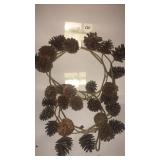 2 strands pine cone garland 12