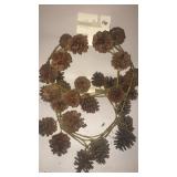 2 strands pine cone garland 12