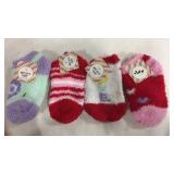 4 pairs kids cozy socks sz 5-6.5