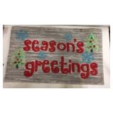 Seasons Greetings door mat