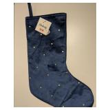 Navy & Gold Holiday stocking