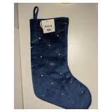 Navy & Gold Holiday stocking
