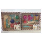 2 sets wooden play tools