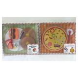 2 sets wooden play food