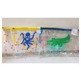 3 assorted wet/dry bags: alligator, octopus, dots