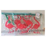 2 pink flamingo wet/dry bags