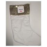 White and gold stocking