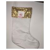 White and gold stocking