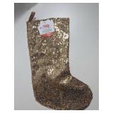 Gold sequined stocking