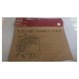 3 pks color your own placemats 30 total count