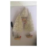 Set of 3 bottle brush trees