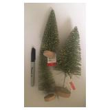 Set of 3 bottle brush trees