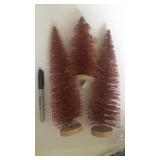 Set of 3 bottle brush trees