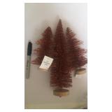 Set of 3 bottle brush trees
