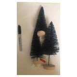 Set of 3 bottle brush trees