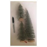 Set of 3 bottle brush trees