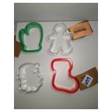 4 count holiday cookie cutters