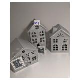 3 piece LED Light up metal houses