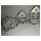 3 piece LED Light up metal houses