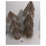 2 piece rose gold glitter trees