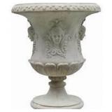 Goddess Flora Ancient Ivory Limestone Urn