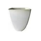 16 in. White Quadrato Resin Planter