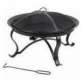 SADLER Round Steel Wood Burning Fire Pit