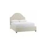 Ivory Upholstered King Bed with Tufted Back and l