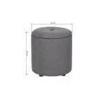 Whakamaru Grey Storage Ottoman