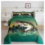 New Feelyou Bass Fish Comforter Set Kids Pike