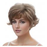 Ash Brown Blonde Short Pixie Cut Wig With Bangs