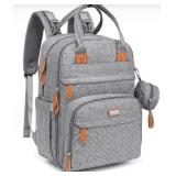 New BABBLEROO ORIGINAL DIAPER BACKPACK, Grey