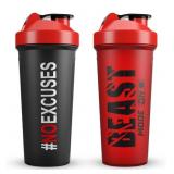 2 Pack Protein Shaker Bottles, 24 Oz, Leakproof,