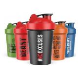 New JEELA SPORTS 5 PACK Protein Shaker Bottles