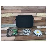 Small silicone black zipper bag 7ï¿½x5ï¿½x1.5ï¿½ with