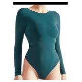 New SUUKSESS Women Crew Neck Long Sleeve Bodysuit