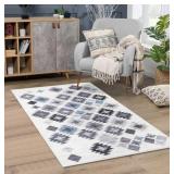 New Seavish Boho Area Rug 3x5 White Rugs for