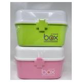 New Beeveer 2 Pcs 11 Inch Plastic Storage Box