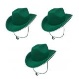New Western Green Cowboy Hat 3 PK - Styles May