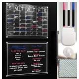 Acrylic Magnetic Monthly Calendar for Fridge and
