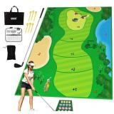 613-Velcro Chipping Golf Game Mat Golf Practice